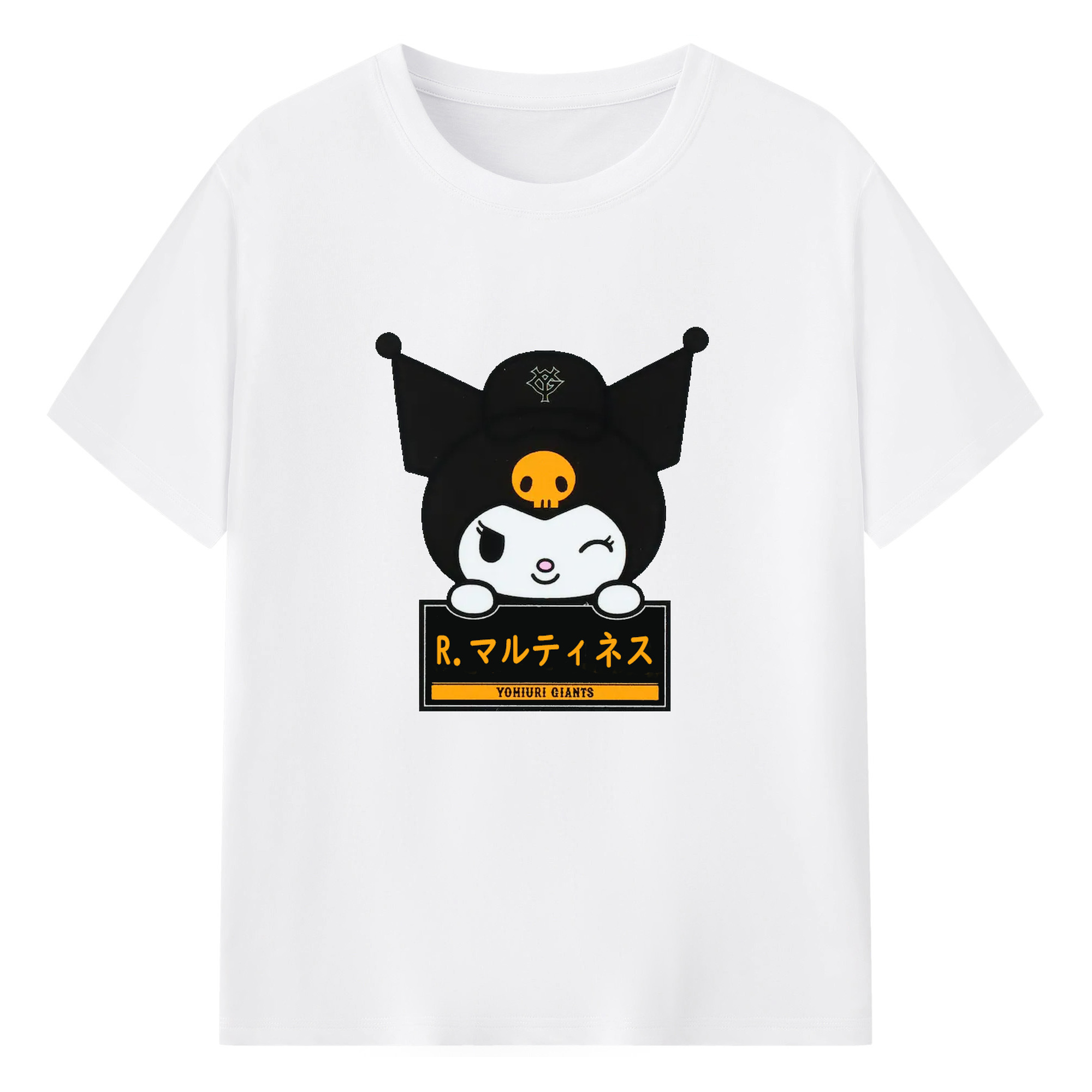 読売ジャイアンツ × クロミ R.マルティネス - 綿100％ 半袖Tシャツ ・ フロントプリント ・ 快適 通気性 ・ 日常使い 散歩 スポーツ用