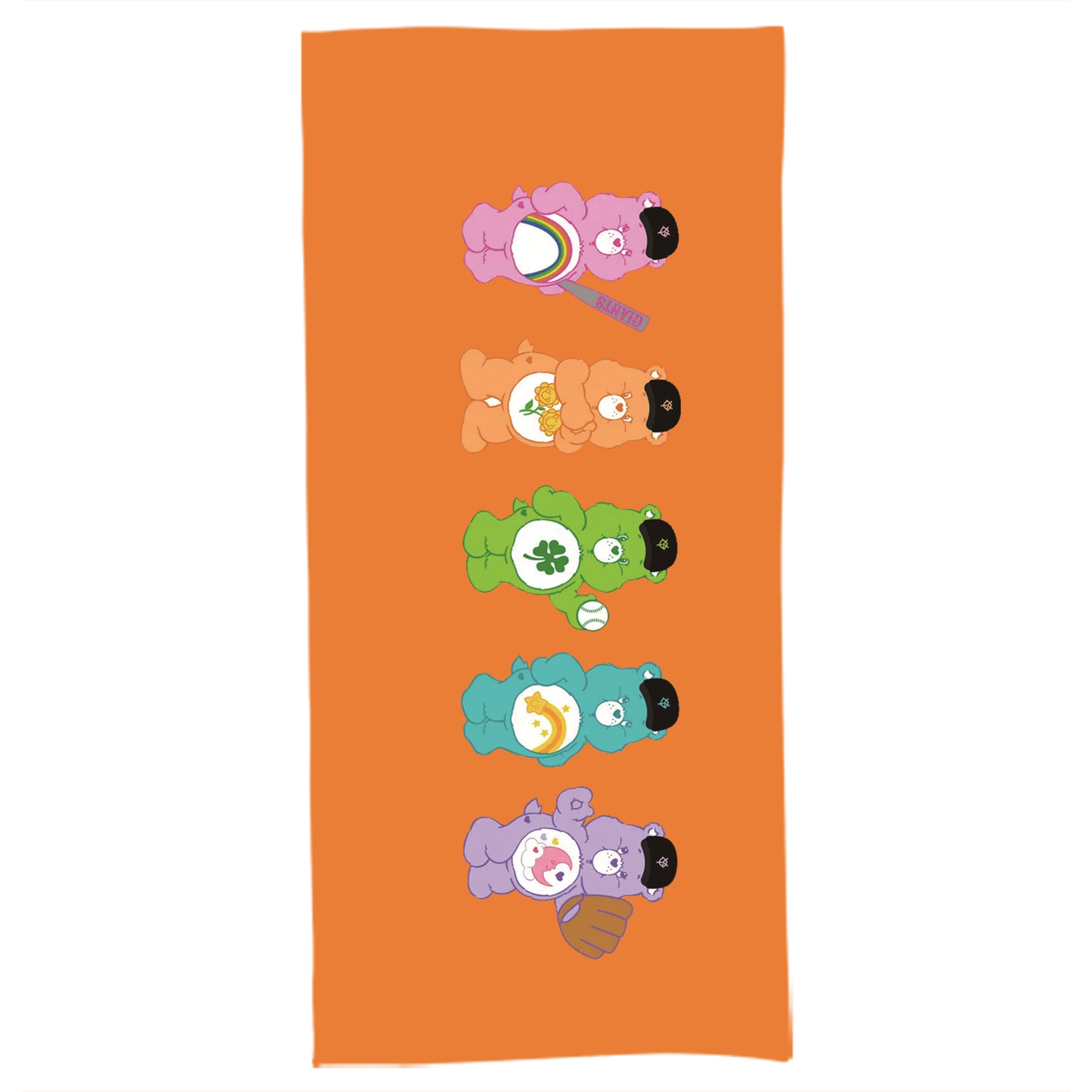 読売ジャイアンツ×Care Bears - 大人用 バスタオル 70x140cm ・ ソフト＆速乾ポリエステル ・ 高吸水・軽量・肌に優しい ・ 洗濯機対応 ・ バスルーム ジム 旅行用