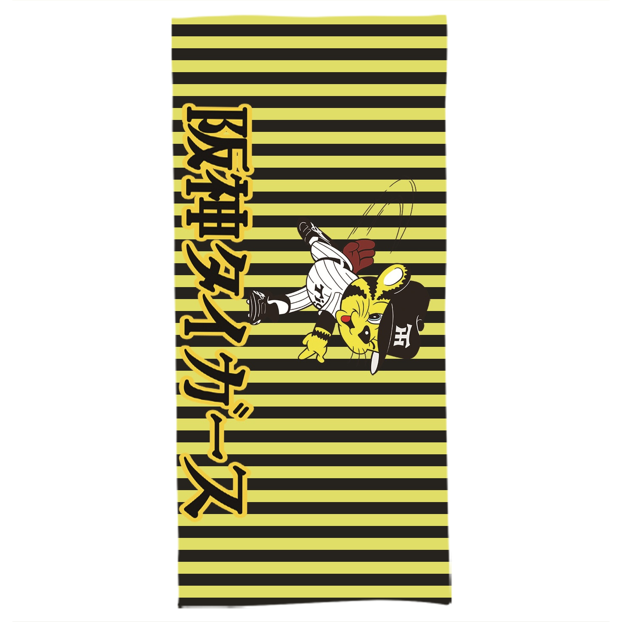 HANSHIN TIGERS MASCOT TO-LUCKY PITCHING - 大人用 バスタオル 70x140cm ・ ソフト＆速乾ポリエステル ・ 高吸水・軽量・肌に優しい ・ 洗濯機対応 ・ バスルーム ジム 旅行用