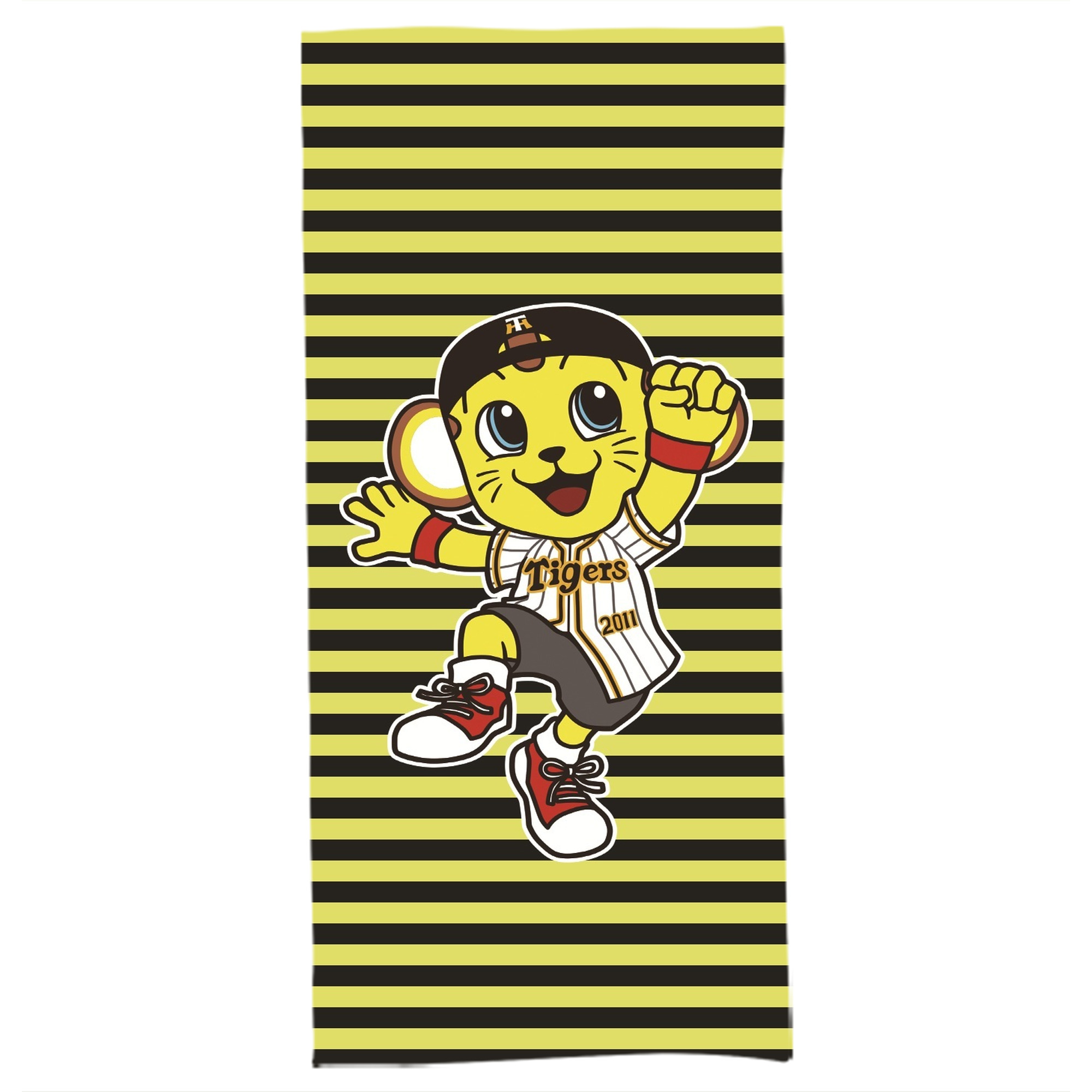 阪神タイガースMASCOT KITA 2010's LATELY PRESENT APPLICATION JUMPING FIGHTING - 大人用 バスタオル 70x140cm ・ ソフト＆速乾ポリエステル ・ 高吸水・軽量・肌に優しい ・ 洗濯機対応 ・ バスルーム ジム 旅行用