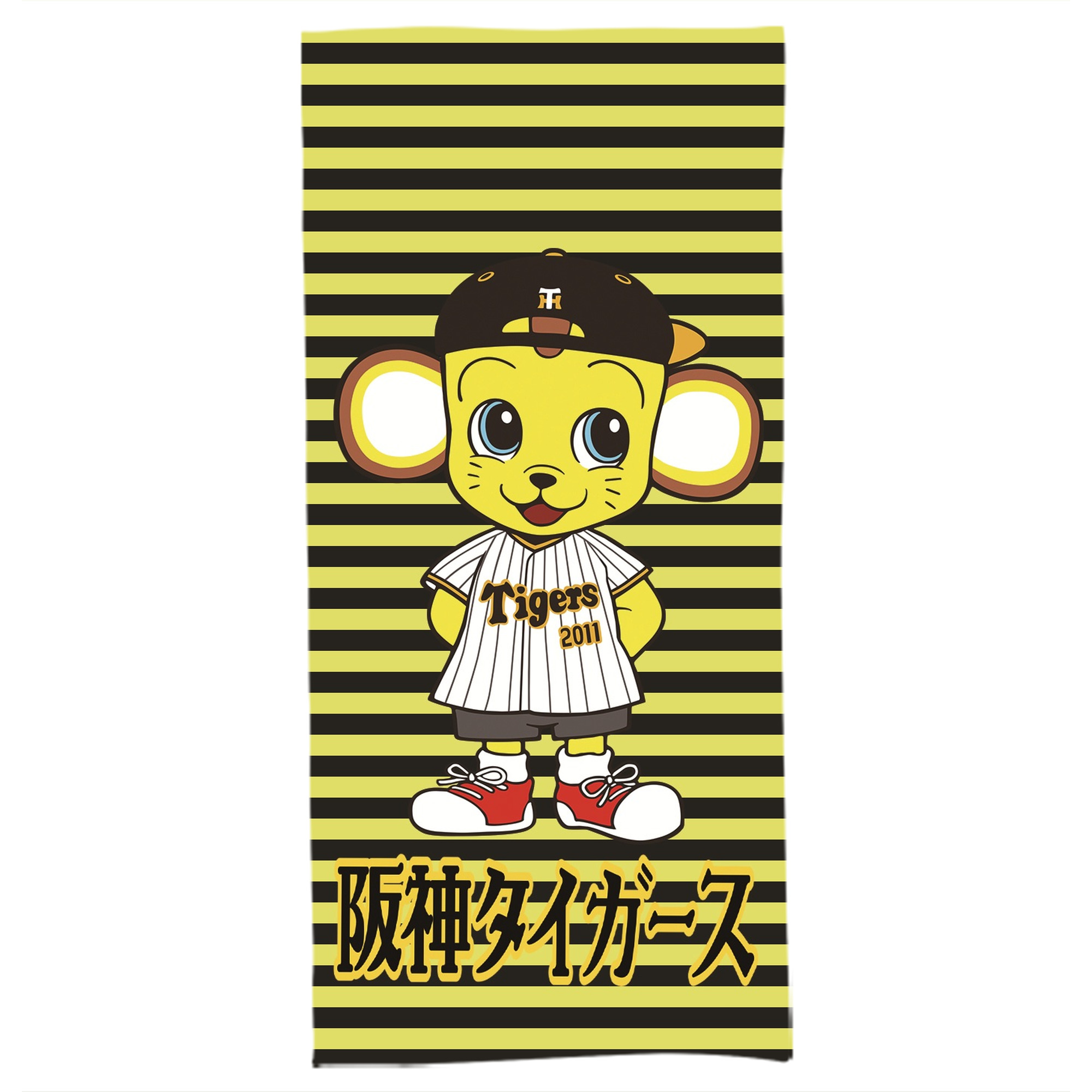 阪神タイガースMASCOT KITA 2022 HOME UNIFORM - 大人用 バスタオル 70x140cm ・ ソフト＆速乾ポリエステル ・ 高吸水・軽量・肌に優しい ・ 洗濯機対応 ・ バスルーム ジム 旅行用