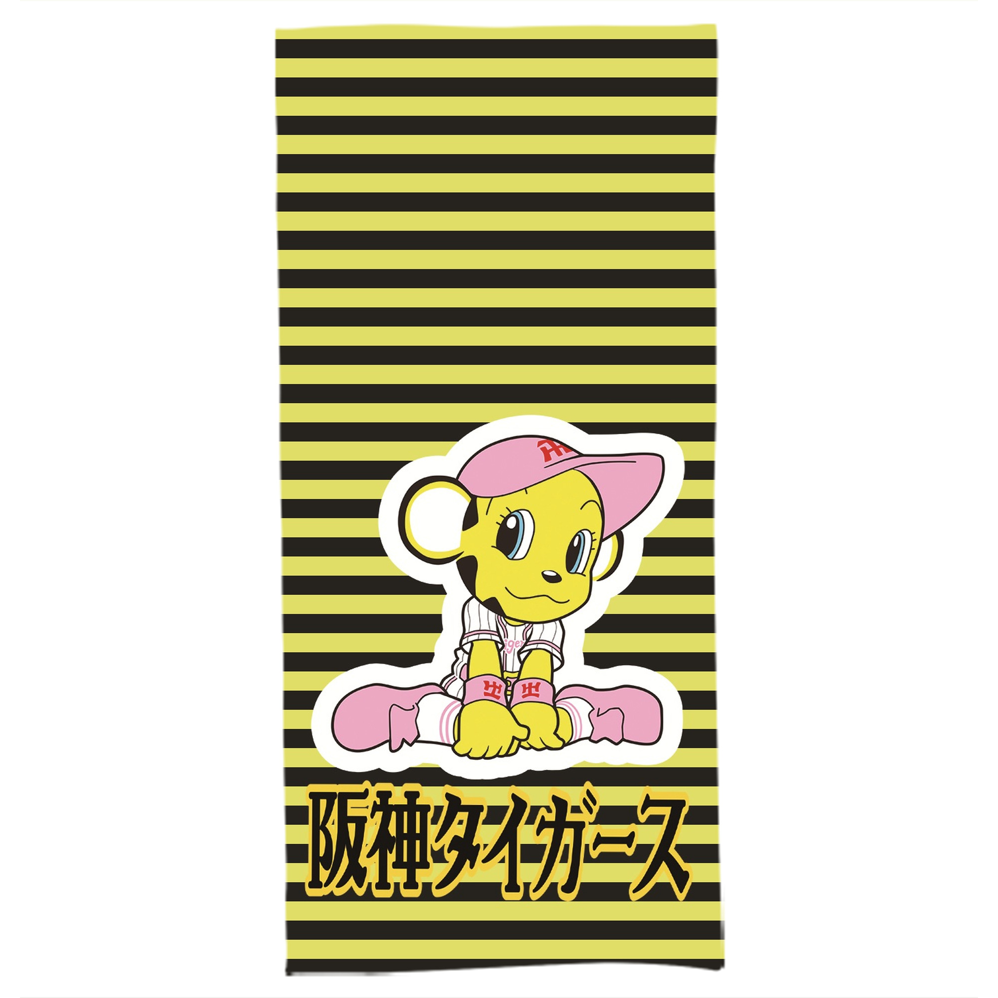 阪神タイガースMASCOT LUCKY APPLICATION BEND - 大人用 バスタオル 70x140cm ・ ソフト＆速乾ポリエステル ・ 高吸水・軽量・肌に優しい ・ 洗濯機対応 ・ バスルーム ジム 旅行用