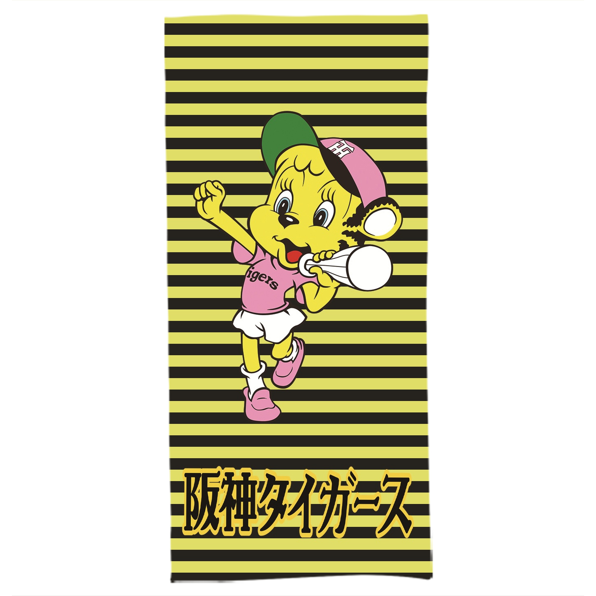 阪神タイガースMASCOT LUCKY CHEERING BUGLE - 大人用 バスタオル 70x140cm ・ ソフト＆速乾ポリエステル ・ 高吸水・軽量・肌に優しい ・ 洗濯機対応 ・ バスルーム ジム 旅行用