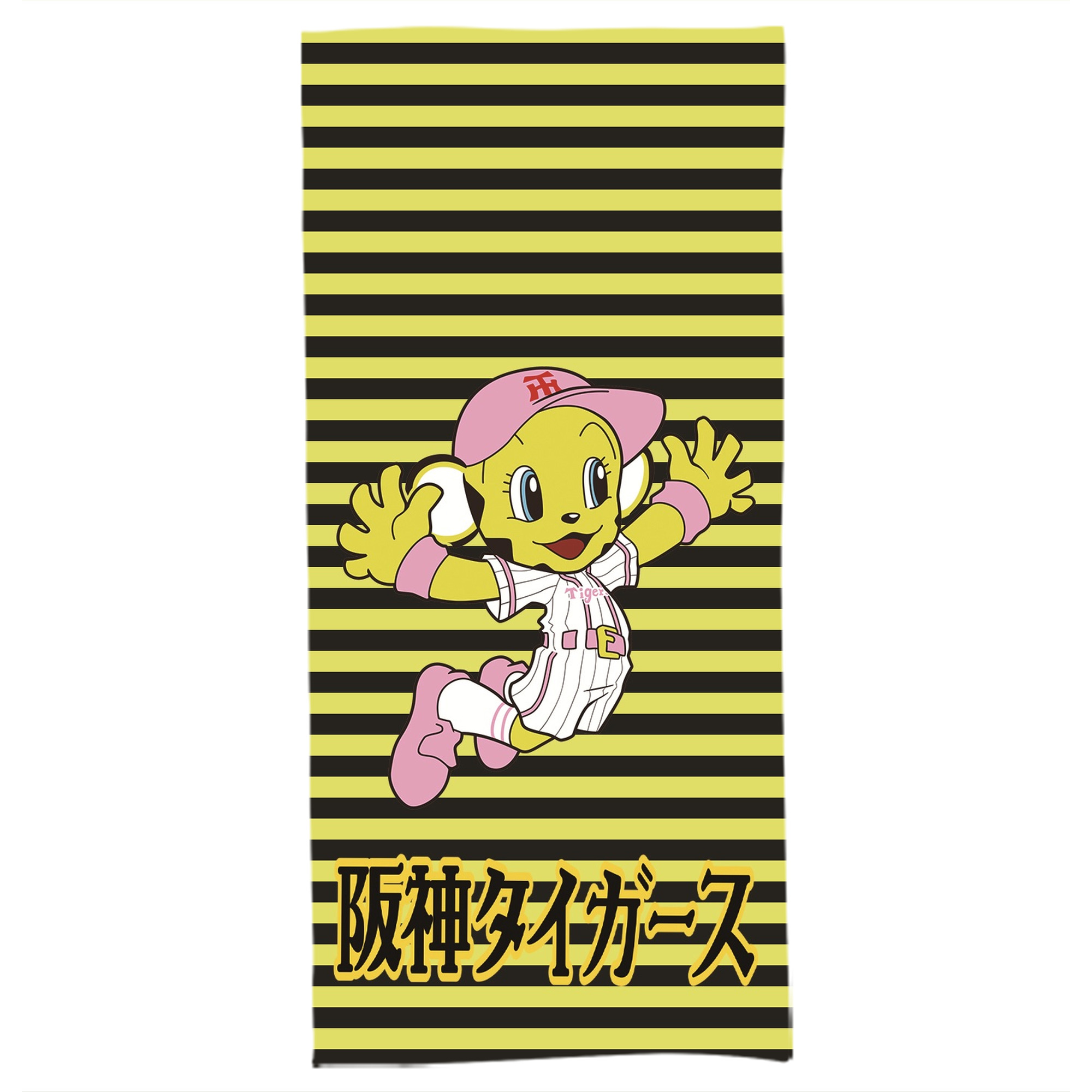 阪神タイガースMASCOT LUCKY JUMPING - 大人用 バスタオル 70x140cm ・ ソフト＆速乾ポリエステル ・ 高吸水・軽量・肌に優しい ・ 洗濯機対応 ・ バスルーム ジム 旅行用