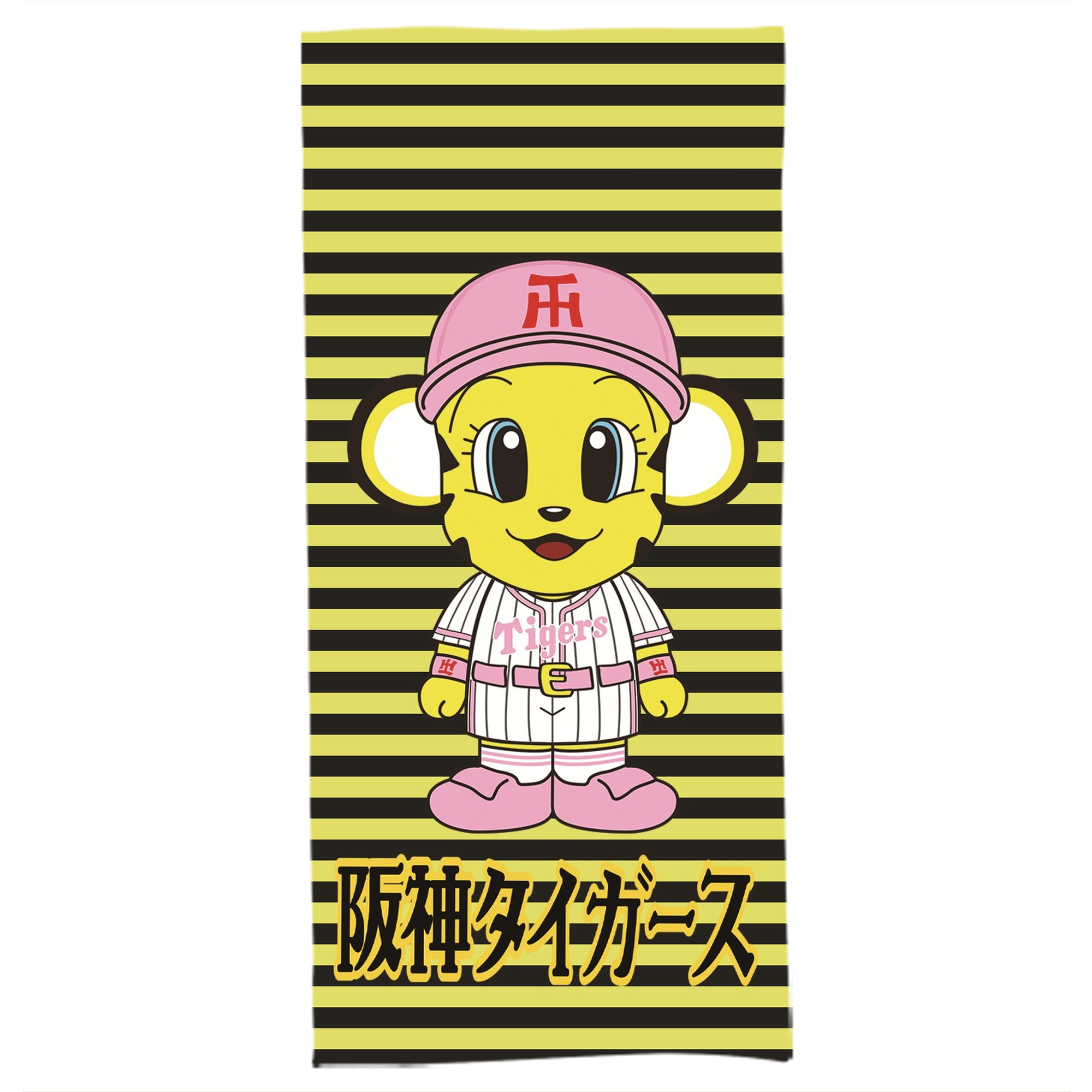 阪神タイガースMASCOT LUCKY KID STAND - 大人用 バスタオル 70x140cm ・ ソフト＆速乾ポリエステル ・ 高吸水・軽量・肌に優しい ・ 洗濯機対応 ・ バスルーム ジム 旅行用