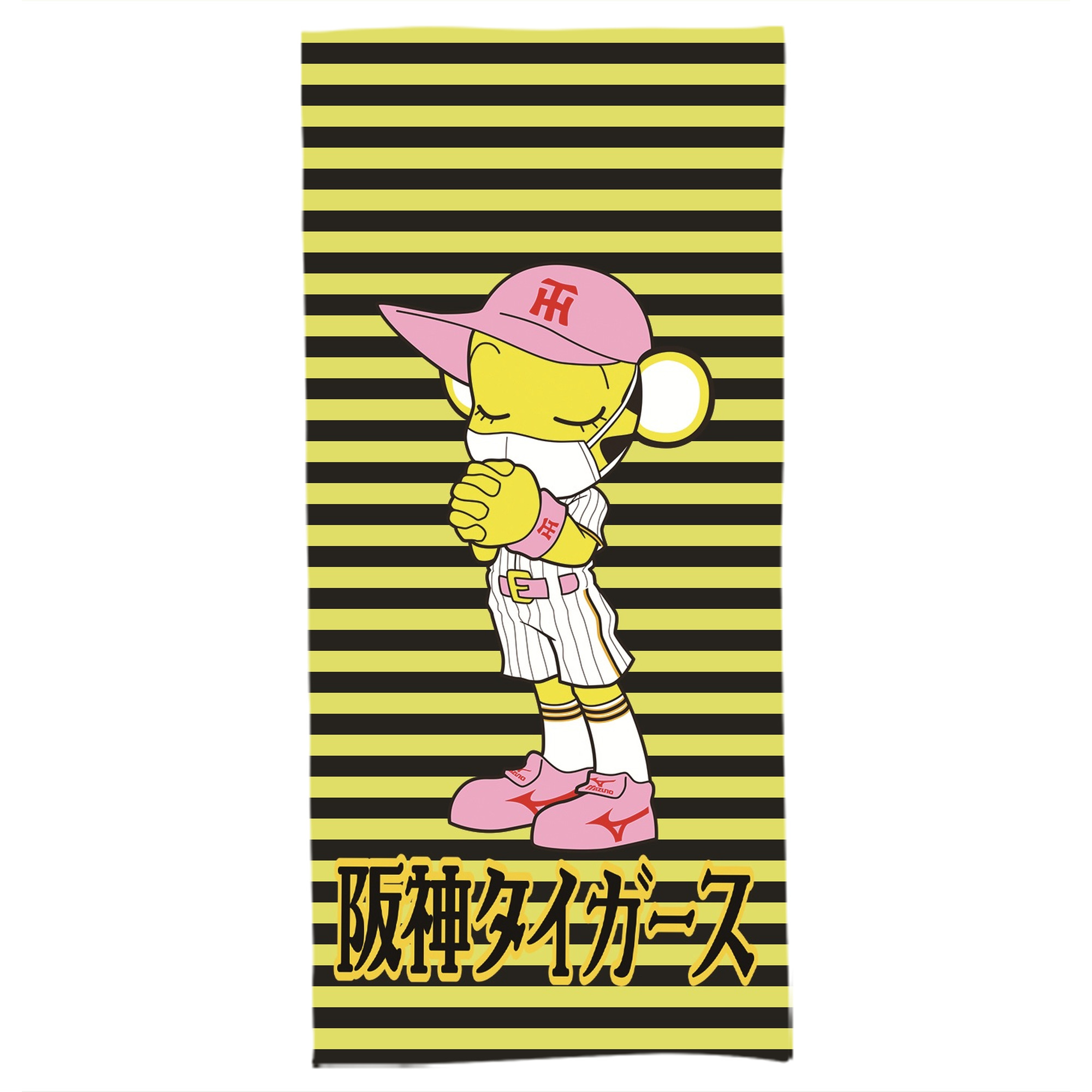 阪神タイガースMASCOT LUCKY LATER PRESENT APPLICATION MASK PRAY - 大人用 バスタオル 70x140cm ・ ソフト＆速乾ポリエステル ・ 高吸水・軽量・肌に優しい ・ 洗濯機対応 ・ バスルーム ジム 旅行用