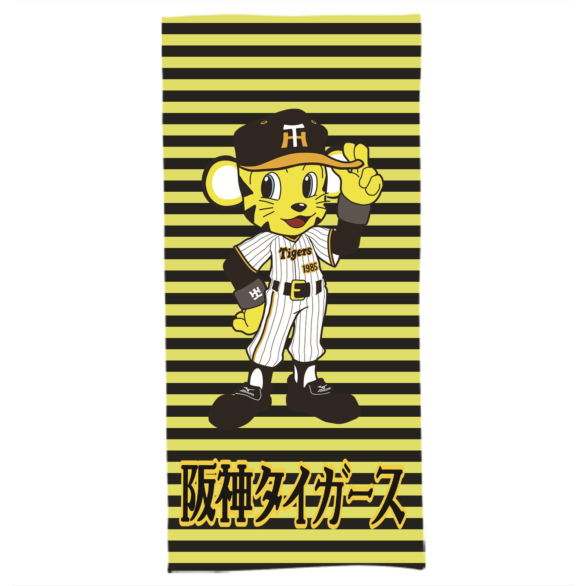 阪神タイガースMASCOT TO-LUCKY 2022 HOME UNIFORM ORIGINAL MIZNO SPONSOR - 大人用 バスタオル 70x140cm ・ ソフト＆速乾ポリエステル ・ 高吸水・軽量・肌に優しい ・ 洗濯機対応 ・ バスルーム ジム 旅行用