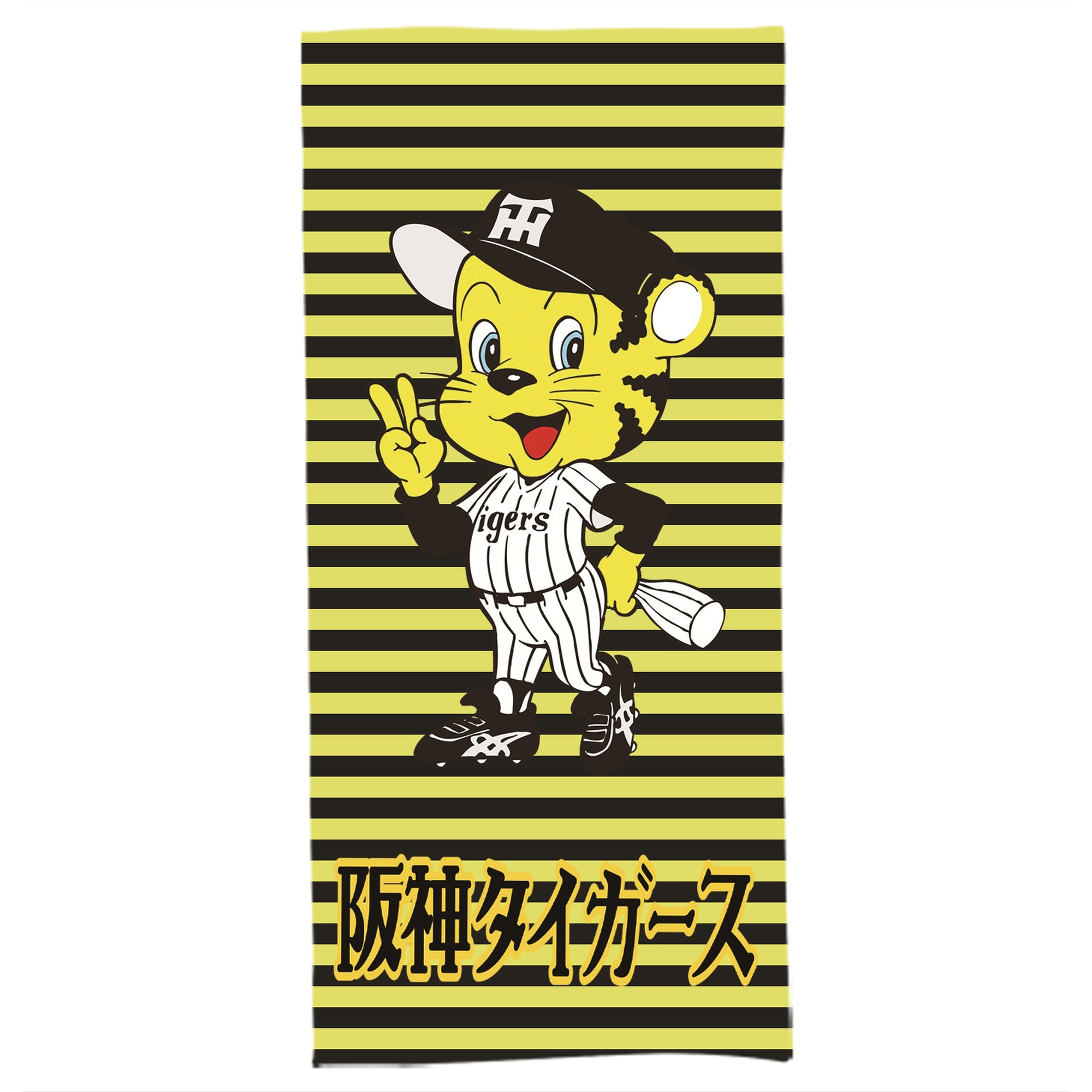 阪神タイガースMASCOT TO-LUCKY CHEERING BUGLE - 大人用 バスタオル 70x140cm ・ ソフト＆速乾ポリエステル ・ 高吸水・軽量・肌に優しい ・ 洗濯機対応 ・ バスルーム ジム 旅行用