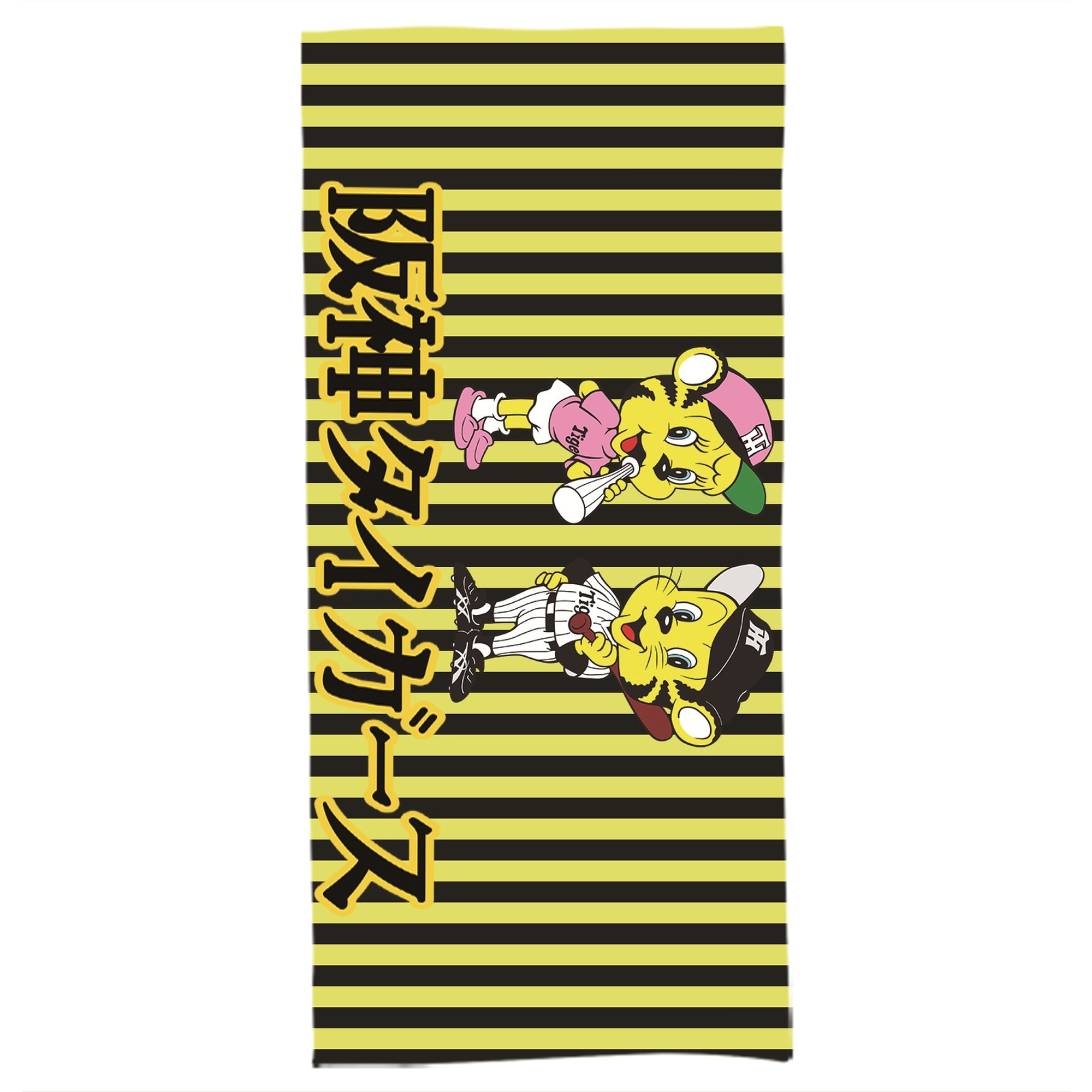阪神タイガースMASCOT TO-LUCKY LUCKY - 大人用 バスタオル 70x140cm ・ ソフト＆速乾ポリエステル ・ 高吸水・軽量・肌に優しい ・ 洗濯機対応 ・ バスルーム ジム 旅行用