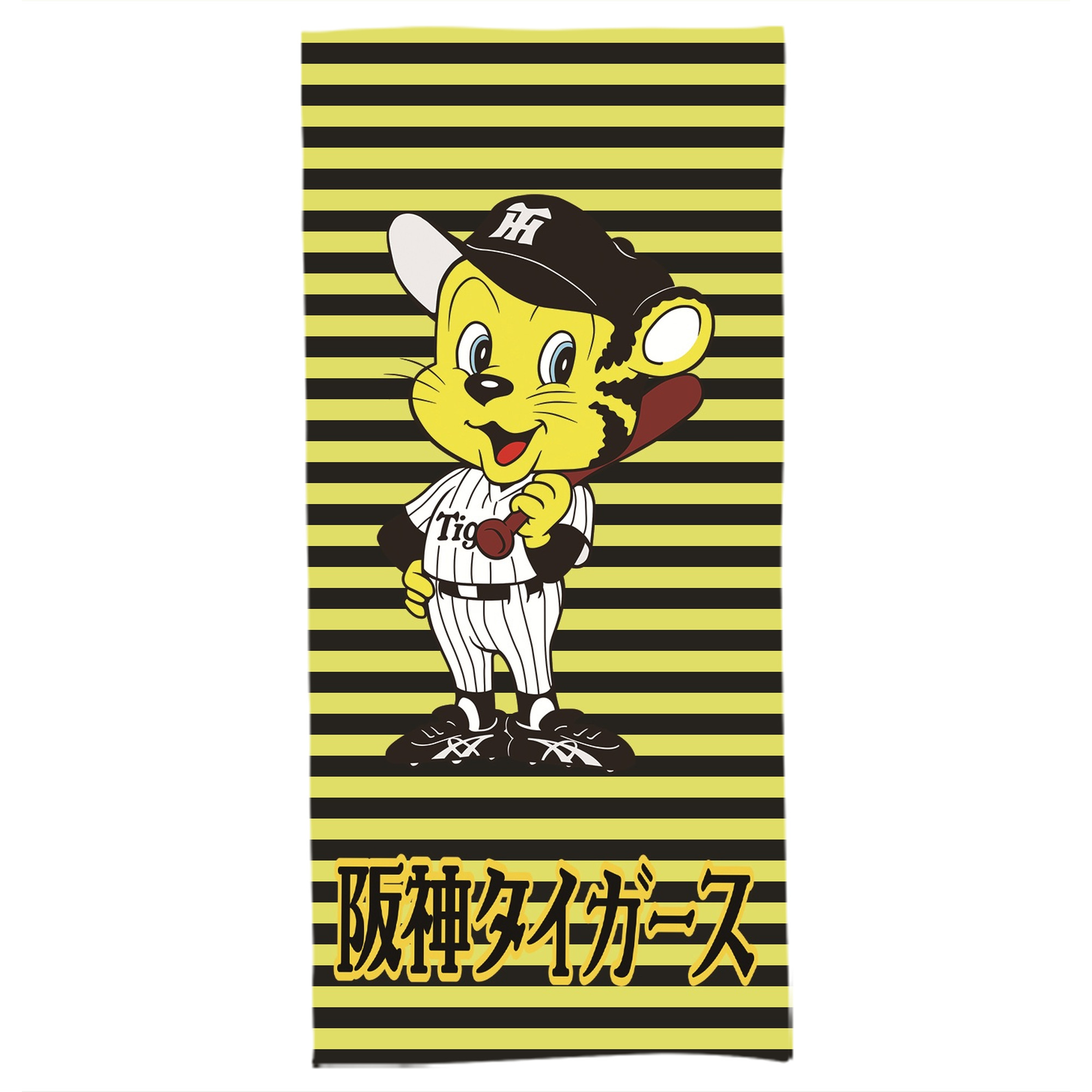 阪神タイガースMASCOT TO-LUCKY OLD - 大人用 バスタオル 70x140cm ・ ソフト＆速乾ポリエステル ・ 高吸水・軽量・肌に優しい ・ 洗濯機対応 ・ バスルーム ジム 旅行用