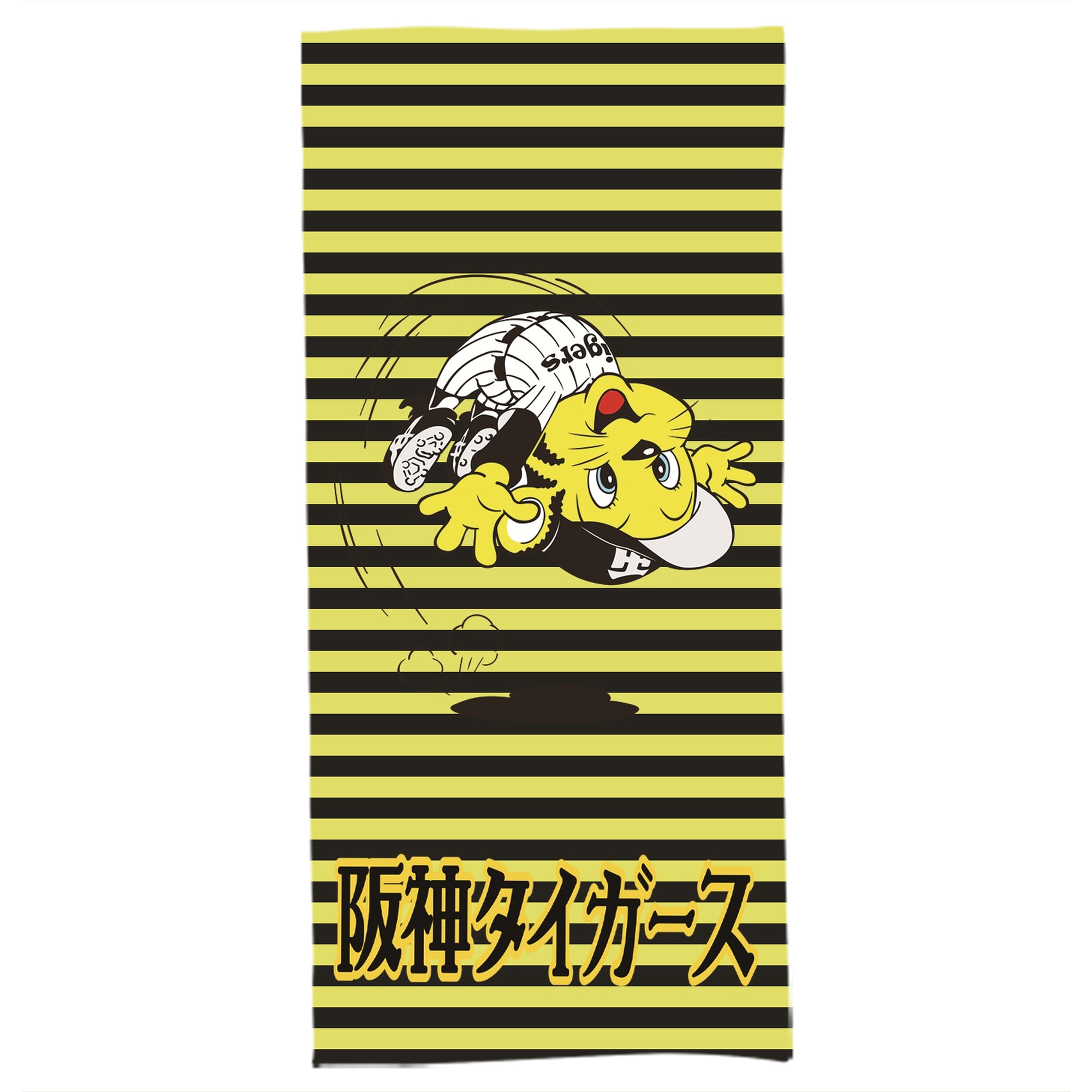 阪神タイガースMASCOT TO-LUCKY TUMBLING - 大人用 バスタオル 70x140cm ・ ソフト＆速乾ポリエステル ・ 高吸水・軽量・肌に優しい ・ 洗濯機対応 ・ バスルーム ジム 旅行用