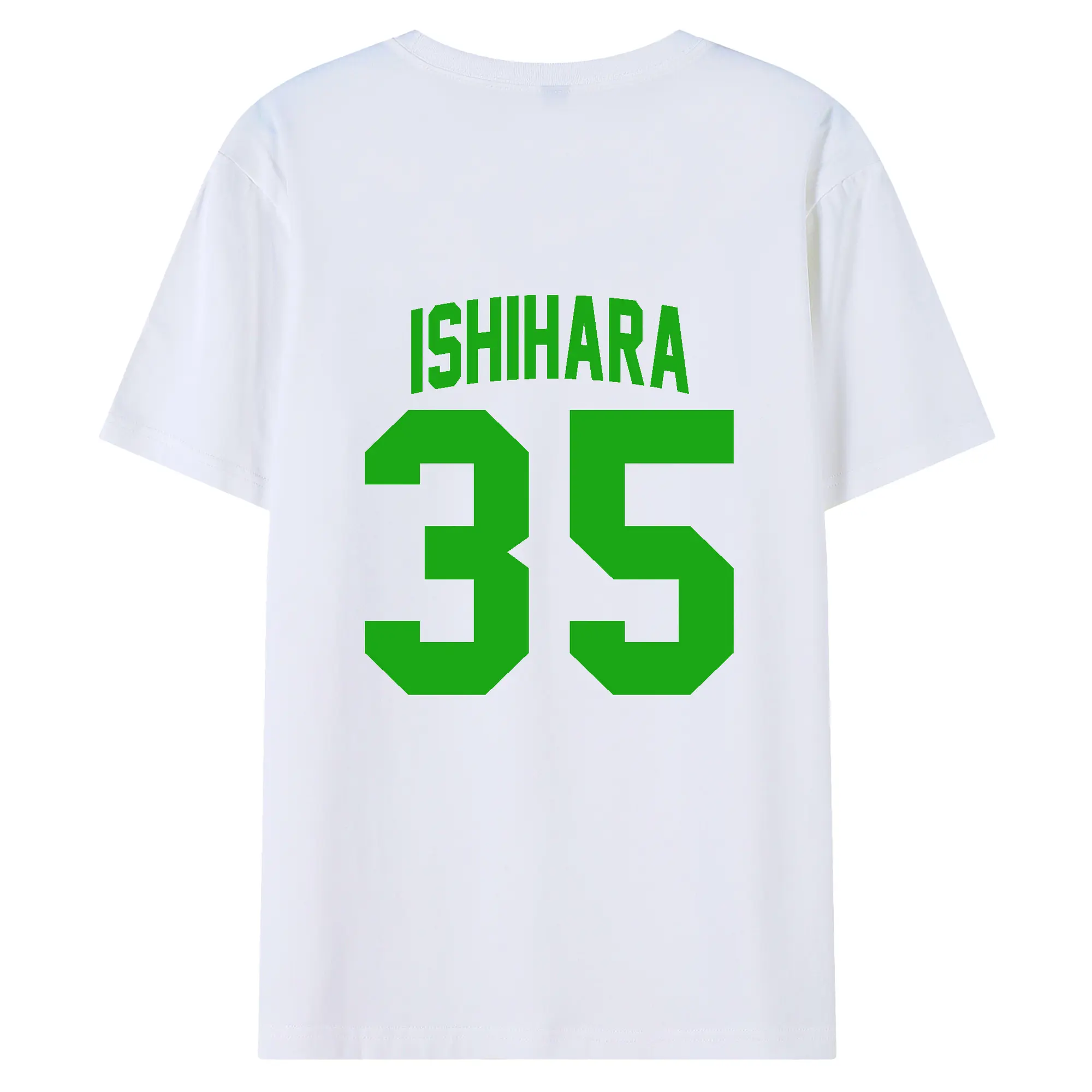 石原勇輝選手 #35 ISHIHARA - 綿100％ 半袖Tシャツ ・ バックプリント ・ 快適 通気性 ・ 日常使い 散歩 スポーツ用