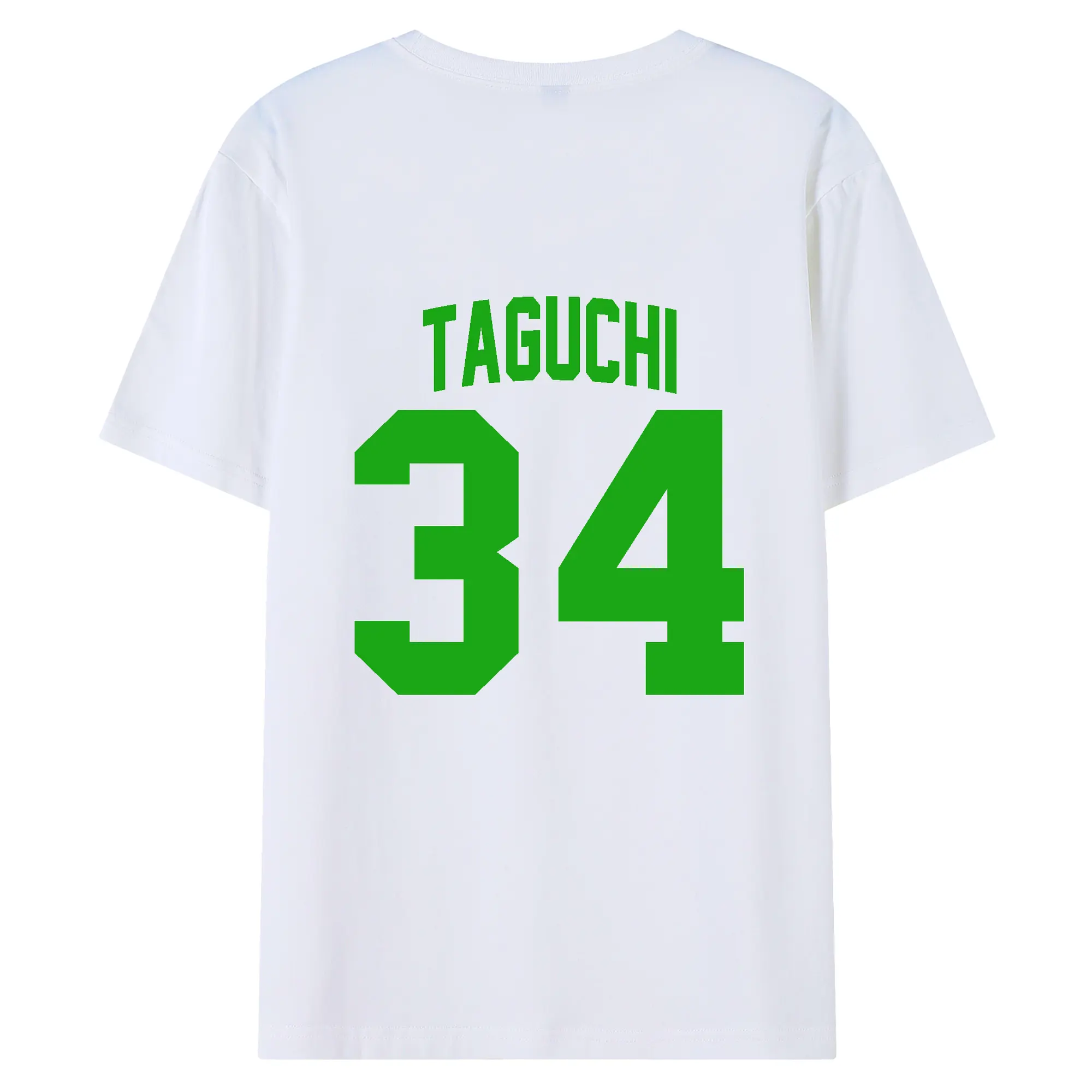 田口麗斗選手 #34 TAGUCHI - 綿100％ 半袖Tシャツ ・ バックプリント ・ 快適 通気性 ・ 日常使い 散歩 スポーツ用